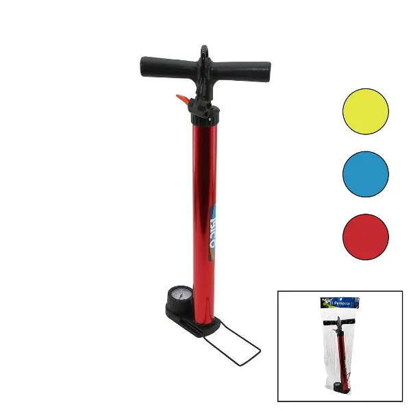 SAATLİ İRAN EL POMPASI METAL GÖVDE PLASTİK KOL - ALTLIK 55 CM TOP - BİSİKLET - MOTOR (4745)
