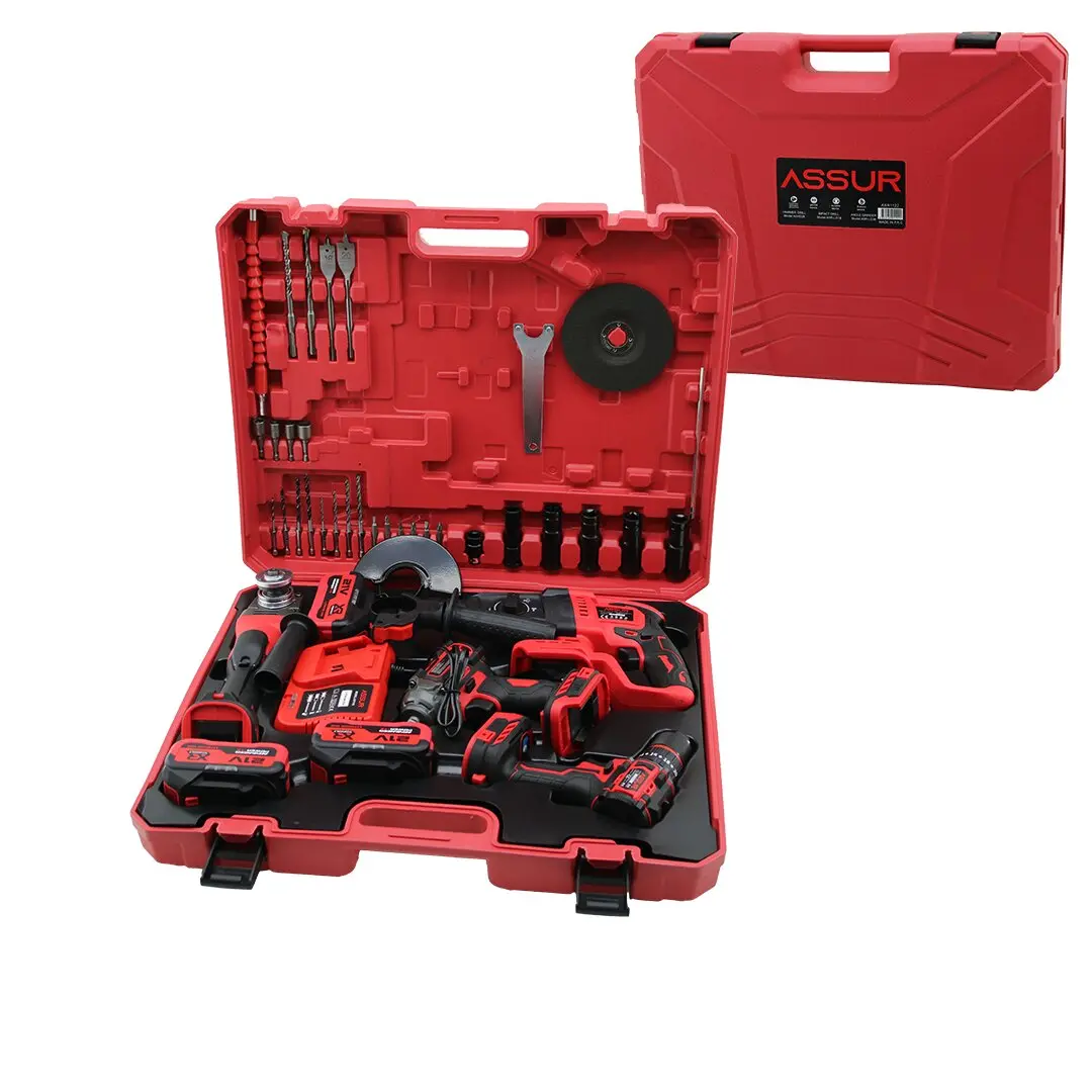 4PCS USTA ELEKTRİKLİ ALET SETİ ŞARJLI=21V MATKAP - VİDALAMA - SPRAL TAŞLAMA - SOMUN PLASTİK ÇANTALI ASR-1122 (4745)