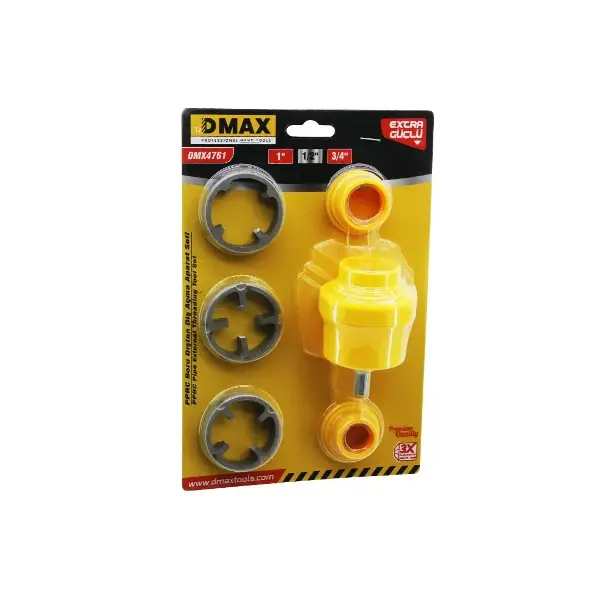 6PCS PLASTİK SU BORUSU DIŞ DİŞ AÇMA MATKAP UCU 1 - 1/2 - 3/4 (4745)