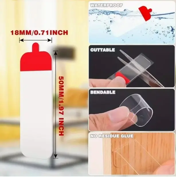 60 Parça Kolay Açılır Güçlü Çift Taraflı Bant 18mm*50mm (4745)-2