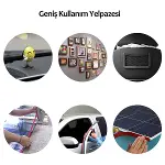 2 Metre Güçlü Yapışkanlı Çift Taraflı Slikon Pratik Şeffaf Bant (4745)-4