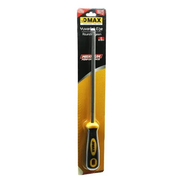 8 İNÇ YUVARLAK  METAL EĞE TÖRPÜ  PLASTİK SAPLI (4745)
