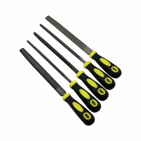 5 PARÇA  8&amp;#39;&amp;#39; ÇELİK EĞE SETİ BALIK SIRTI - ÜÇGEN - KARE - YUVARLAK - DÜZ GENİŞ (4745)