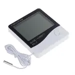 İç ve Dış Ortam Sıcaklığını Ölçebilen LCD Ekran Saat Göstergeli Alarmlı Nem Ölçer Termometre (4745)-4