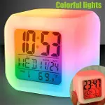 Led Dijital Renkli Masa Saati Alarm Termometre Tarih Masaüstü Saat (4745)-1