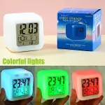 Led Dijital Renkli Masa Saati Alarm Termometre Tarih Masaüstü Saat (4745)-4