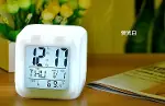 Led Dijital Renkli Masa Saati Alarm Termometre Tarih Masaüstü Saat (4745)-5