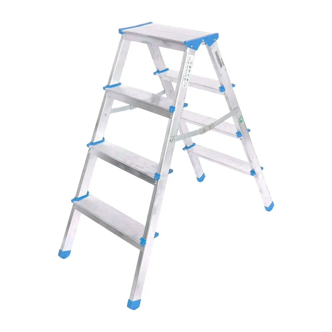 4+4 ÇİFT BASAMAKLI ALÜMİNYUM METAL MERDİVEN YÜKSEKLİK = 92CM BAŞ GENİŞLİK = 8CM (4745)