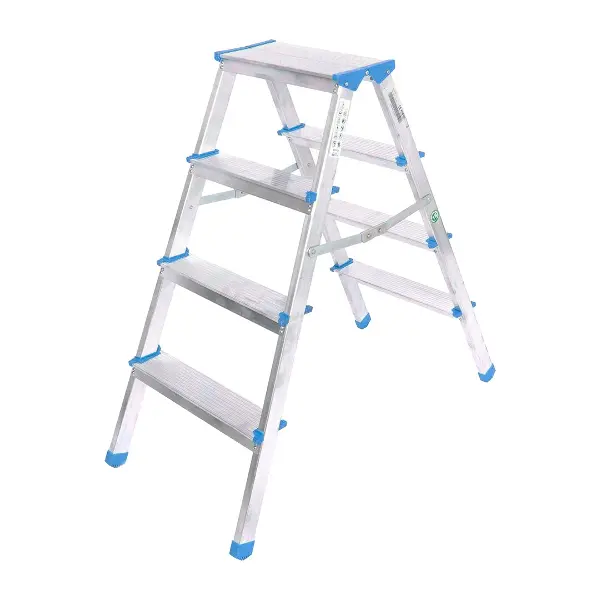 4+4 ÇİFT BASAMAKLI ALÜMİNYUM METAL MERDİVEN YÜKSEKLİK = 92CM BAŞ GENİŞLİK = 8CM (4745)