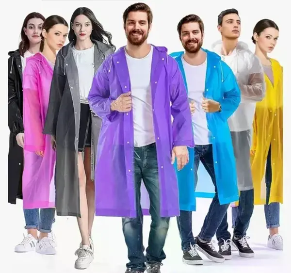 Kadın Erkek Yağmurluk Kapüşonlu Çıtçıtlı Eva Raincoat (4745)