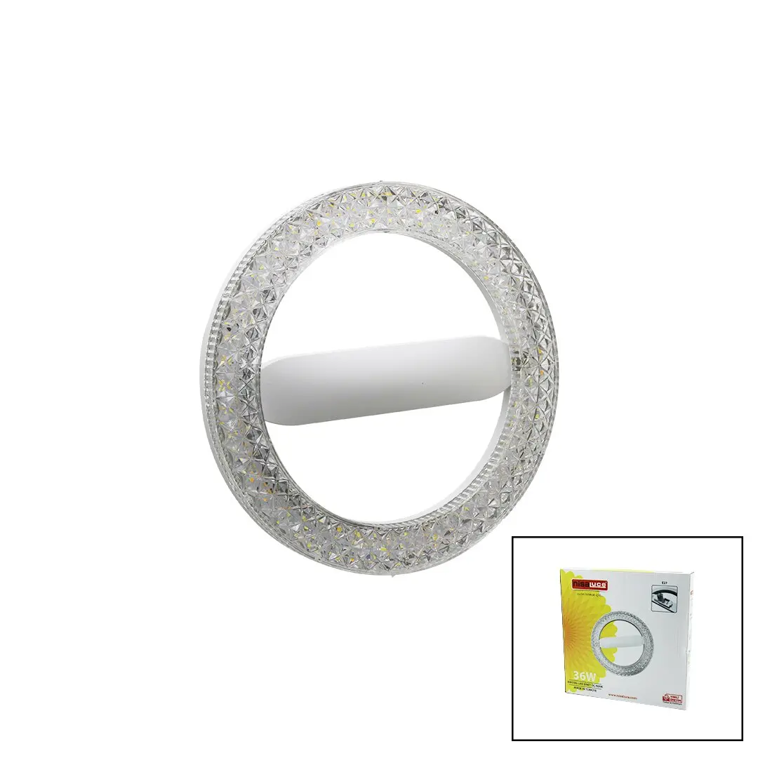 NİSALUCE EAMP-059/1 MİKA KRİSTAL SİMİT MODEL LED AMPUL 36W E27 3 RENK=6500K 2700 LUMEN (4745)