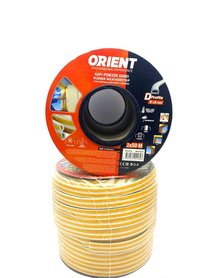BEYAZ 100MT2X50MTBOBİN FİTİL KAPI PENCERE BANT (4745)