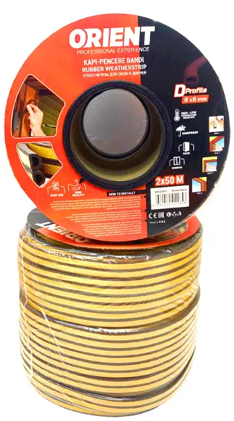 KAHVERENGİ 100MT2X50MTBOBİN FİTİL KAPI PENCERE BANT (4745)