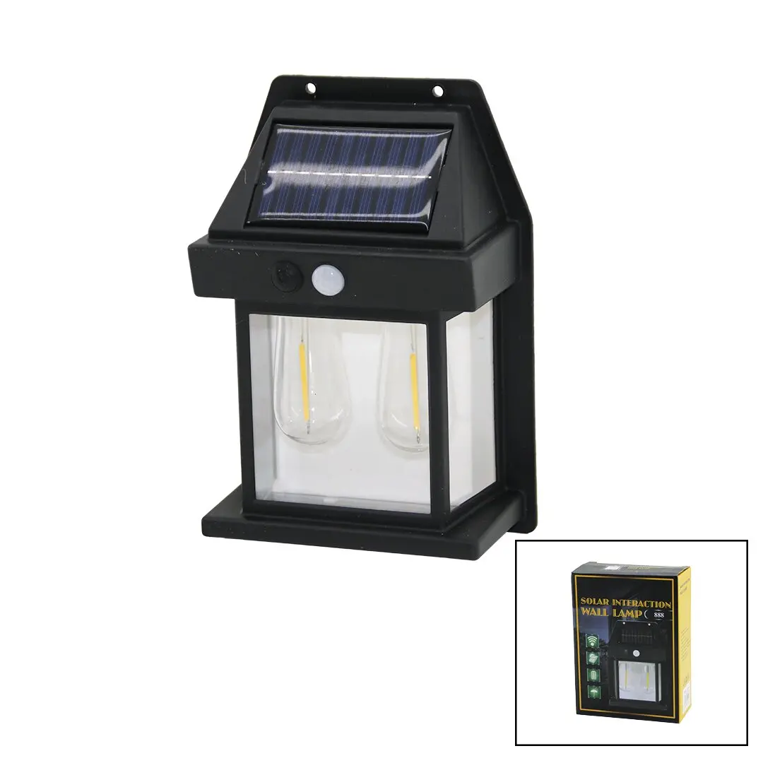 2 LAMBA SOLAR - SENSÖRLÜ APLİK DUVAR LAMBASI DIŞ MEKAN 5.5V - 1W - 1800mAh (4745)
