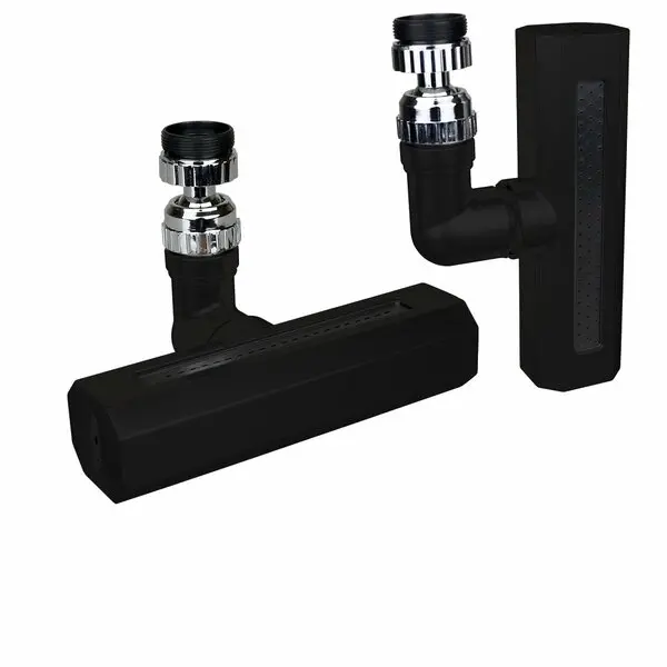SİYAH GENİŞ 360 DERECE DÖNEBİLENOYNAR BAŞLIK - 4 MOD PERLATÖR ŞELALE MUSLUK UCU KTX-3288 (4745)