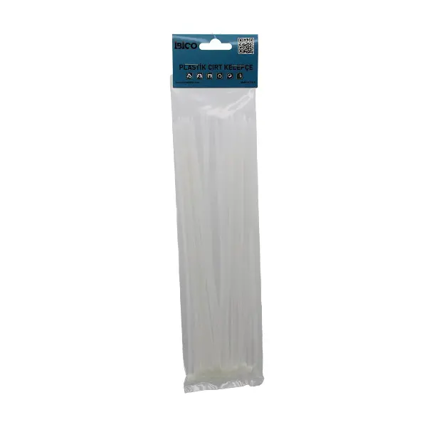 25PCS BEYAZ 3.6X250MM PLASTİK CIRT KELEPÇE (4745)