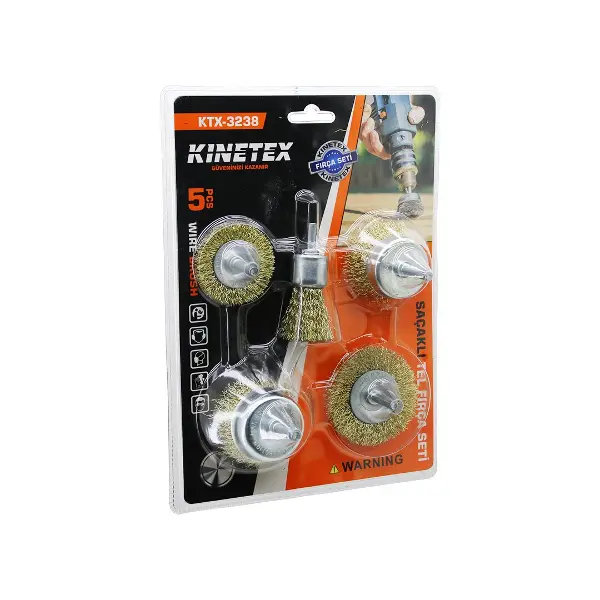 5PCS SAÇAKLI ÇELİK TEL - ÇANAK FIRÇA SETİ KTX-3238 (4745)