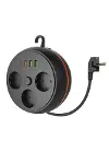 3 Adet Soket,3 Adet USB ve 1 Adet Type-C Girişli Termal Akım Korumalı Makaralı Priz 3395 (4745)-2
