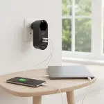 2 USB,1 TYPE-C Girişli 1&amp;apos;li Çocuk Korumalı,Isıya Karşı Dayanıklı 2500Watt Termal Akım Korumalı Priz (4745)-1