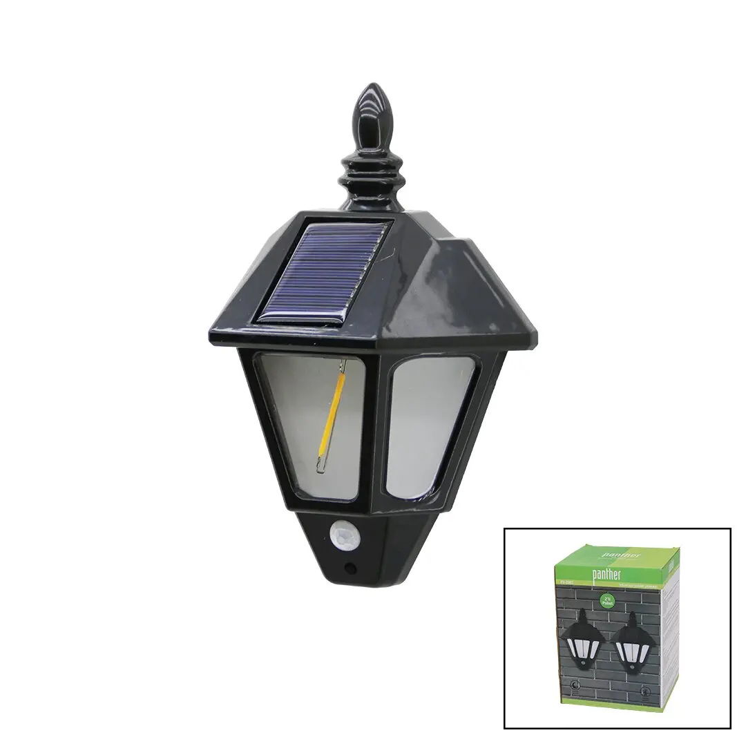 2 PCS  SOLAR - GÜNEŞ ENERJİLİ DUVAR LAMBASI COB LED SENSÖRLÜ= 3 MOD FONKSİYON BAHÇE-BALKON-SOKAK PT-2981 (4745)