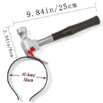 Kafaya Saplanmış Kahverengi Saplı Çekiç Şaka Tacı (4745)-3
