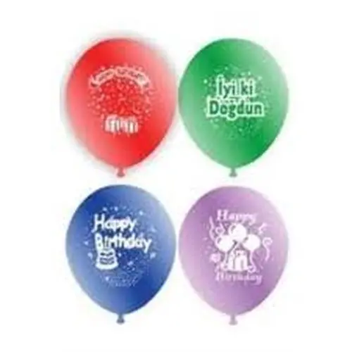 DOĞUM GÜNÜ İYİKİ DOĞDUN BALON 12İNC 100 PARÇA (4745)