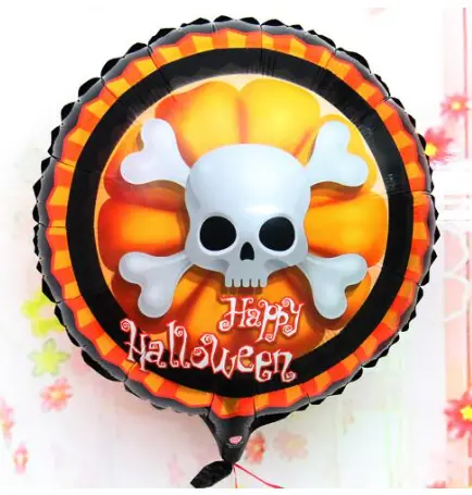 Halloween İskelet Kuru Kafa Folyo Balon 18 inç (4745)