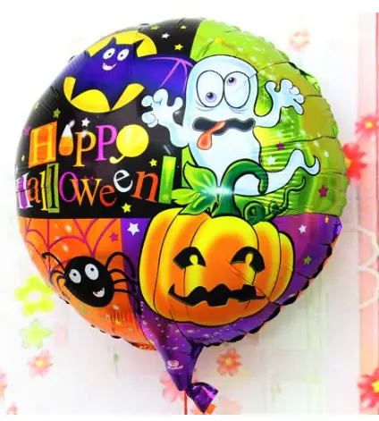 Halloween Örümcekli Kabaklı Folyo Balon 18 inç (4745)-2 Halloween Örümcekli Kabaklı Folyo Balon 18 inç (4745)-2