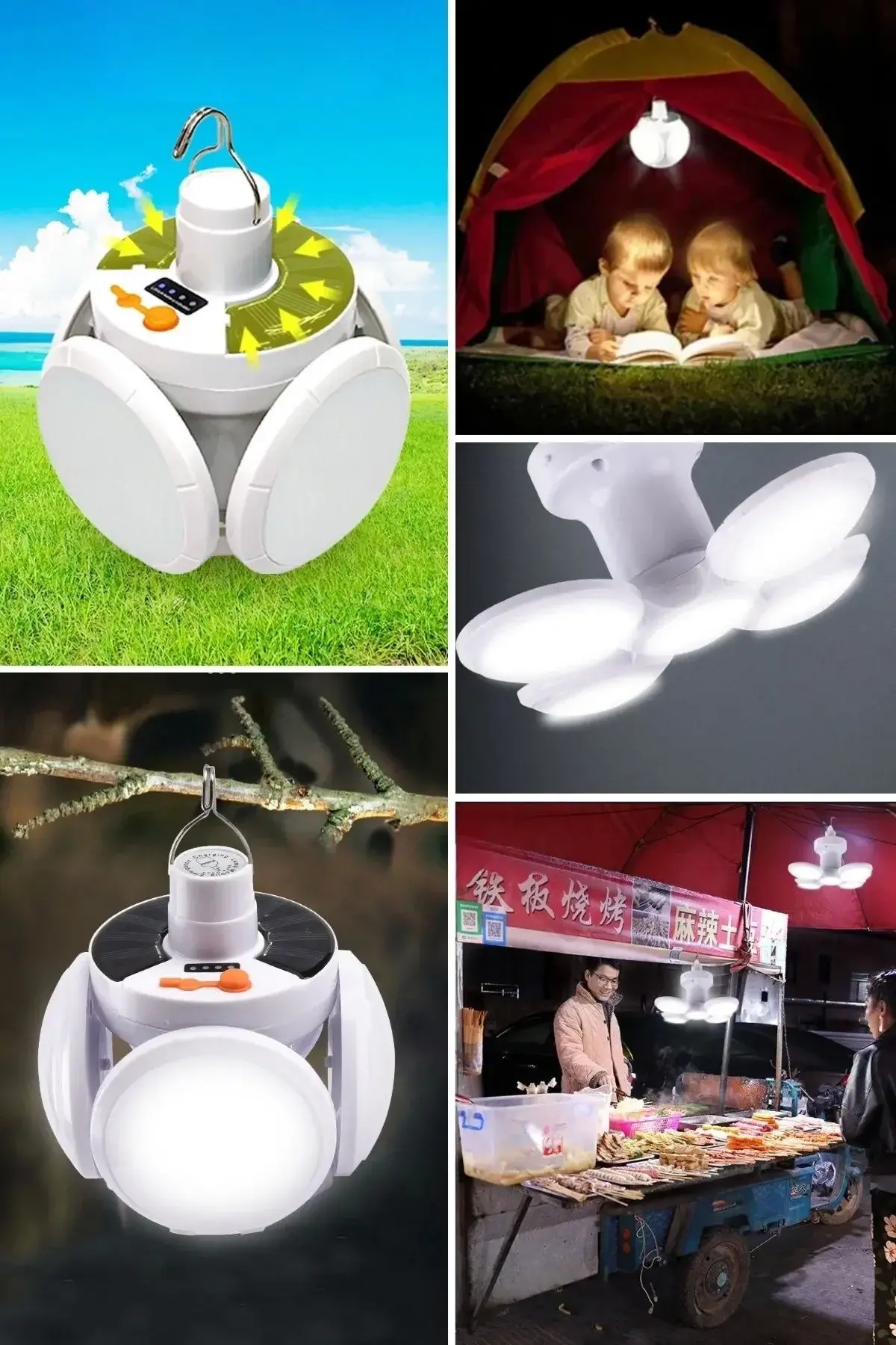 Solar Güneş Enerji Ve Usb Sarjlı 5 Kanatlı Led Lamba (4745)-2 Solar Güneş Enerji Ve Usb Sarjlı 5 Kanatlı Led Lamba (4745)-2