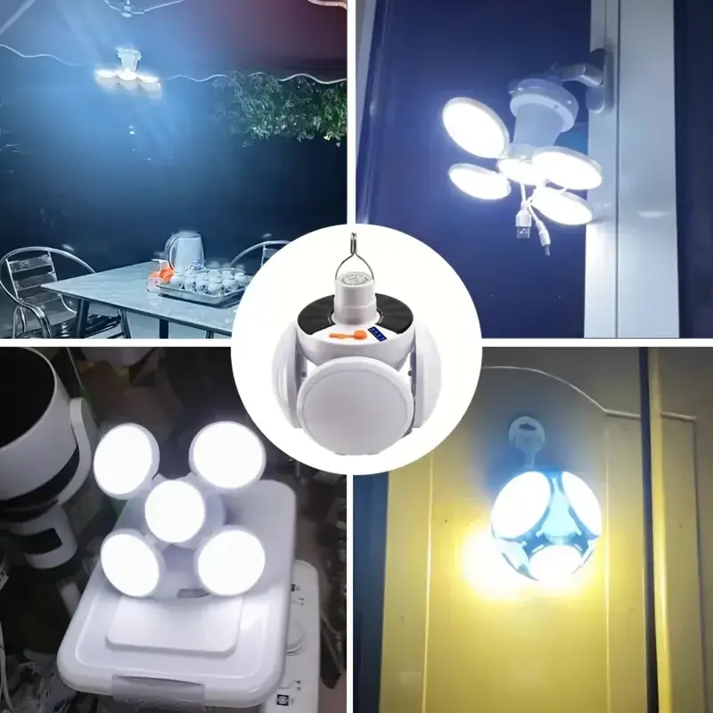 Solar Güneş Enerji Ve Usb Sarjlı 5 Kanatlı Led Lamba (4745)-4 Solar Güneş Enerji Ve Usb Sarjlı 5 Kanatlı Led Lamba (4745)-4