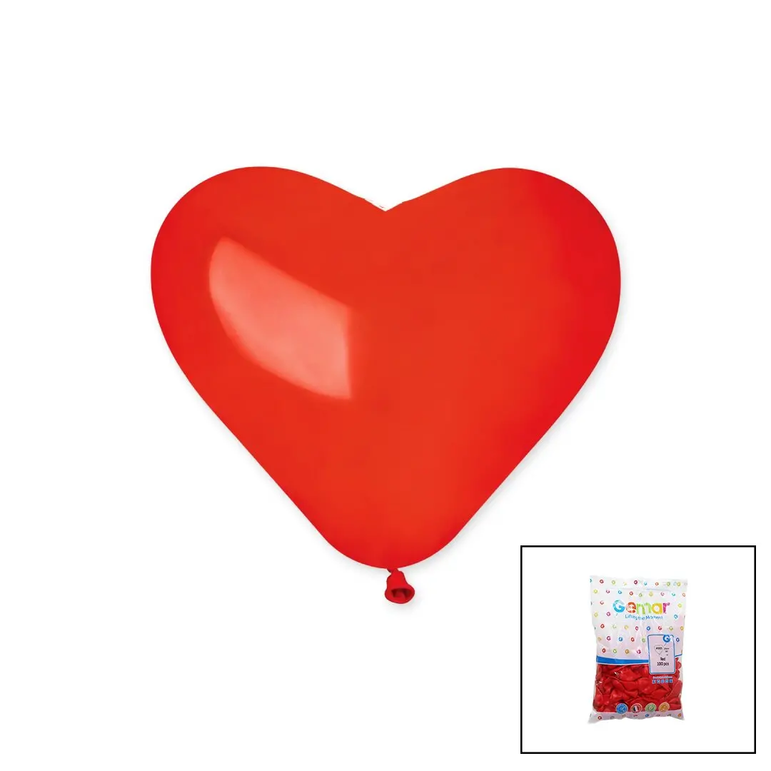 KIRMIZI KALP BALON 10 İNÇ - 25CM - 100PCS (4745)