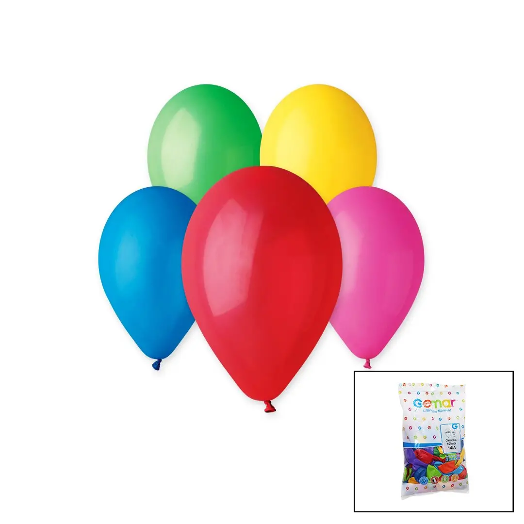 RENKLİ KLASİK BALON 10 İNÇ - 26CM - 100PCS (4745)