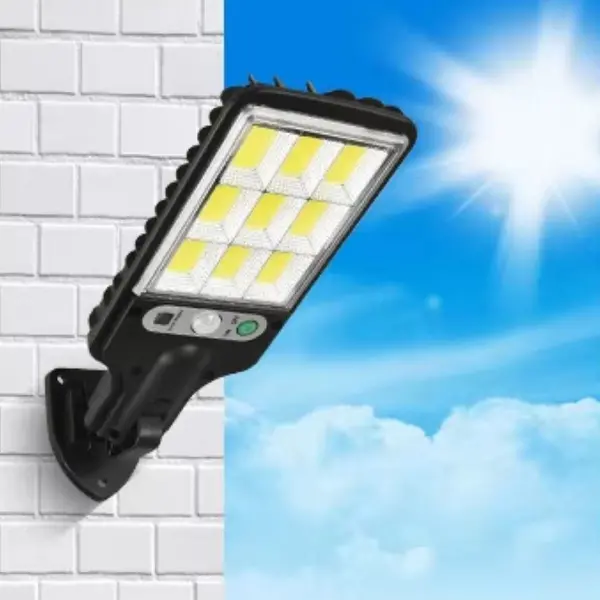 3 Farklı Işık Modlu Güneş Enerjisiyle Şarj Olan Dış Mekan Uyumlu Kumandalı Solar Duvar LEDİ (4745)