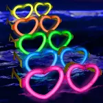 Glow Kalpli Fosforlu Gözlük 6’lı Renkli Set – Neon Parti (4745)-2