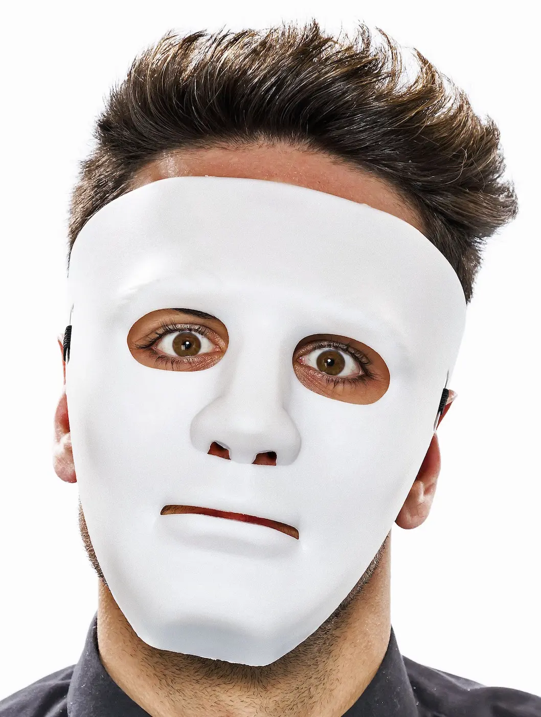 Beyaz Renk Hip Hop Anonim Jabbawockeez Dans Maskesi 18x19 cm (4745)