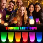 Glow Partisi Bardakları 6 Renk 6 Adet 1.5 oz 4.5 x 6.5 cm (4745)-1