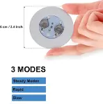 Işıklı Yapışkanlı Bardak Altı Aparatı Ledli 3 Fonksiyonlu 6 cm Çap (4745)-4