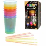 Karanlıkta Yanan Gece Işığı Mega Glow Bardaklar 8 Adet 8.5 x 10.5 cm (4745)-5