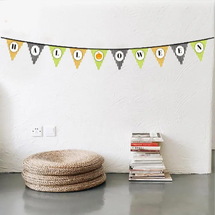 Cadılar Bayramı Kabak Temalı Halloween Yazılı Banner Süs Flama 3 Metre (4745)