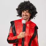 Siyah Renk Kıvırcık Afro Bonus Peruk (4745)-3