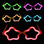 Yıldız Glow Gözlük - Yıldız Şekilli Glow Stick Gözlüğü - Glow Partisi Gözlük 12 Adet (4745)-1