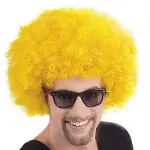 Sarı Renk Kıvırcık Afro Bonus Peruk (4745)-1