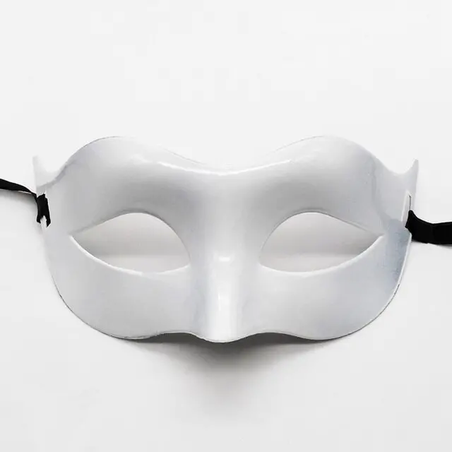 Beyaz Renk Masquerade Kostüm Partisi Venedik Balo Maskesi (4745)