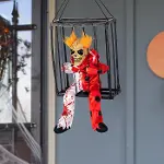Hareketli Sesli Sensörlü Mahkum Joker İskelet Dekorasyon 22x27 cm (4745)-3