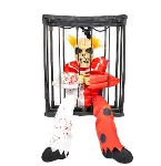 Hareketli Sesli Sensörlü Mahkum Joker İskelet Dekorasyon 22x27 cm (4745)-1