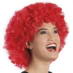 Kırmızı Renk Kıvırcık Afro Bonus Peruk (4745)-4