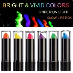 Karanlıkta Parlayan Yanan UV Neon Ruj Yüz Boyama 6 Adet 6 Renk (4745)-1