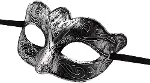 Maskeli Balo Antik Gri Gümüş Eskitilmiş Maske Balo Venedik (4745)-3