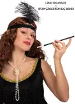 1920&amp;#39;ler Gatsby Aksesuar Seti – Siyah Charleston Saç Bandı &amp;amp; Sigaralık (4745)-1