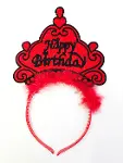 Happy Birthday Yazılı Neon Renk Taç 12 Adet (4745)-2